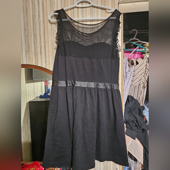 Lucky Thirteen Brand Dress with Leopard Bow and Skeleton - Picture 2 of 3